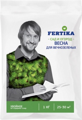 FERTIKA Хвойное для вечнозеленых NPK 8:11:23+MG+S (Весна), 1 кг